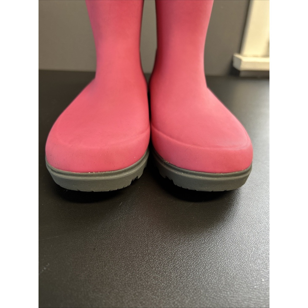 Bogs Holly Jr Girls 6 Mid Rain Boots Pink Round Toe Pull On Waterproof School - Picture 3 of 16